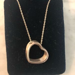 Tiffany & co open heart necklace